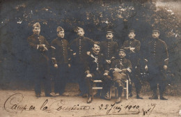 La Courtine - Carte Photo - Groupe De Militaires Soldats Régiment , 23 Juin 1910 - Militaria - La Courtine