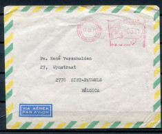 1975 Airmail Cover From BELENZINHO To Belgium - Very Nice Red Machine Cancellation 03.30  P.B-M 6381 - Storia Postale