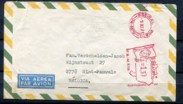 1971 Airmail Cover From RIBEIRAO PRETO To Belgium - Very Nice Red Machine Cancellation 1.30  P.B. M- 6391 - Storia Postale