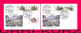 TRANSNISTRIA 2015 Golden Overprinted 1995 Stamps History Archaeology Paleolith Hunting 2 FDC Mint - Préhistoire