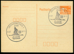Ga Germany, DDR Postal Stationary 1986 MiNr P 86 Postcard | "25 Jahre Tierpark" Ueckermünde - Postkaarten - Gebruikt