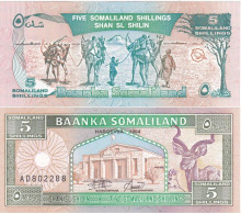 Somaliland - 5 Shillings 1994 UNC P. 1a Lemberg-Zp - Somalia