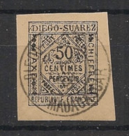 DIEGO-SUAREZ - 1891 - Taxe TT N°YT. 2 - 50c Noir - Oblitéré / Used - Gebruikt