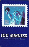 TARJETA DE ESTADOS UNIDOS CON UN SELLO DE LA ESTATUA DE LA LIBERTAD (STATUE OF LIBERTY) STAMP - AT&T