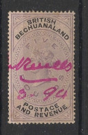 BECHUANALAND - 1888 - N°YT. 22 - 5£ Violet-noir - Oblitéré / Used - 1885-1895 Colonie Britannique