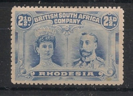 RHODESIA - 1910 - N°YT. 24 - 2p 1/2 Outremer - Neuf* / MH VF - Rhodésie Du Nord (...-1963)