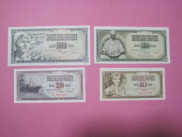 Yugoslavia Lot 4 X Banknotes 1968, 78, 81 UNC. (1) - Yugoslavia