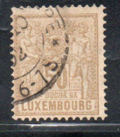 LUXEMBOURG LUSSEMBURGO 1882 INDUSTRY AND COMMERCE CENT. 50c USED USATO OBLITERE' - 1882 Allégorie