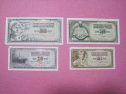 Yugoslavia Lot 4 X Banknotes 1968, 78, 81 UNC. (8) - Yugoslavia