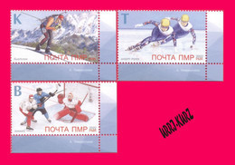 TRANSNISTRIA 2022 Sports Sport Winter Olympics Olympic Games Beijing China Skiing Biathlon Skating Short Track Hockey 3v - Hiver 2022 : Pékin