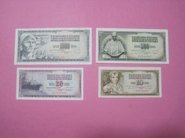 Yugoslavia Lot 4 X Banknotes 1968, 78, 81 UNC. (10) - Yugoslavia