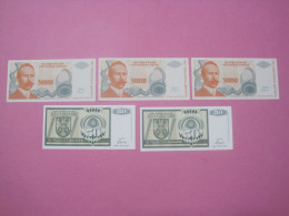 Republika Srpska, Lot 5 X Banknotes 1992, 93, City Of Banja Luka - Bosnie-Herzegovine