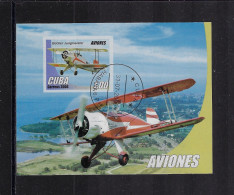 CUBA 2006 SOUVENIR SHEET AIRPLANES SCOTT 4606 CANCELLED - Used Stamps