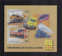 CUBA 2006 SOUVENIR SHEET LOCOMOTIVES SCOTT 4639 CANCELLED - Gebraucht