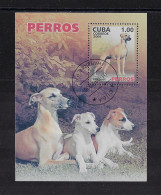 CUBA 2006 SOUVENIR SHEET DOGS SCOTT 4613 CANCELLED - Usati