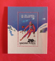 1988 Hungary - Blok Postfris - Invierno 1988: Calgary