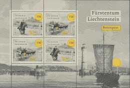 LIECHTENSTEIN  -EUROPA 2020-" ANCIENT POSTAL ROUTES"- SHEET Of TWO SETS MINT - VERY RARE - SCARCE - SOLD OUT In ORIGIN - 2020