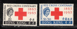 HONG KONG Scott # 219-20 MH - QEII Red Cross Issue - Nuovi