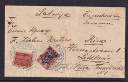 Russia/RSFSR 1923 Cover Moscow To Riga Latvia Rich Frankage 15507 - Lettres & Documents