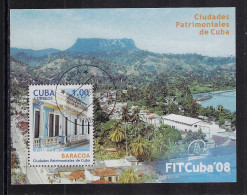 CUBA 2008 MINI SHEET TOURISM  STAMPWORLD 5092 CANCELLED - Usati