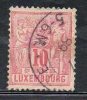 LUXEMBOURG LUSSEMBURGO 1882 INDUSTRY AND COMMERCE CENT. 10c USED USATO OBLITERE' - 1882 Allegorie