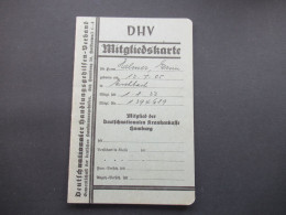 3.Reich Um 1933 Mitgliedskarte DHV Deutsch Nationaler Handlungshilfen Verband Sitz Hamburg - Membership Cards