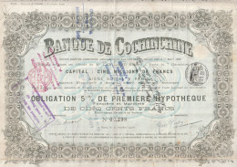 Indochine - Banque De Cochinchine - Obligation 5% De Première Hypothèque / 1908 - Asien