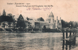 Torino (Turin) Esposizione 1911 - Grandi Padiglioni Dell' Ungheria Visti Dal Po (Grands Pavillons De Hongrie) - Mostre, Esposizioni