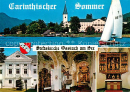 73234376 Ossiach Stiftskirche Innenansichten Ossiachersee Segelboot Ossiach - Autres & Non Classés