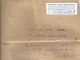 Vignette D'affranchissement De Guichet _ MOG - Sans Nom Du Bureau - Angy - Oise - 2000 « Avions En Papier »
