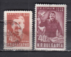 Bulgaria 1949 - 70e Anniversaire De STALINE, YT 639/40, Used - Oblitérés