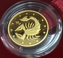 Ukraine 2 Hryvni 2007 Scorpio 1,24 G 9999 Gold Coin New - Ukraine