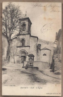 CPA 84 - LOURMARIN - L'Eglise - TB PLAN EDIFICE RELIGIEUX Place CENTRE VILLAGE ANIMATION à La Fontaine - Lourmarin