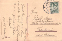CZECHOSLOVAKIA - PICTURE POSTCARD 1935 CHYSE - TRAUTENAU / 1217 - Lettres & Documents