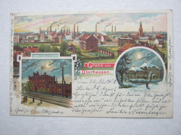 OBERHAUSEN , Postamt , Schöne Karte  Um  1900 , Min. Haftstellen - Oberhausen