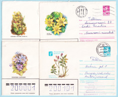 USSR 1983.1025-1207. Flora. Prestamped Covers (4), Used - 1980-91