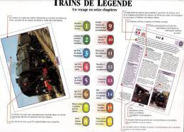 " Trains De Légende " - Éditions ATLAS - ( Classeur Avec 150 Fiches Photos ) . - Railway & Tramway