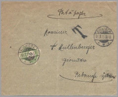 Luxembourg-1911 Port à Payer Cover (Recipient Pays The 10c Letter Rate As Postage Due) - Autres & Non Classés