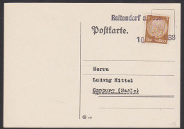 Reitendorf A. Tosse Rapotín Sudetenland, Befeirungsstempel - Sudetenland