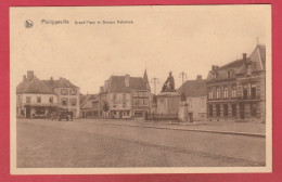Philippeville - Grand'Place Et Banque Nationale - 1937  ( Voir Verso ) - Philippeville