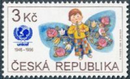 ** 121 Czech Republic UNICEF Anniversary 1996 Butterfly Shape - UNICEF