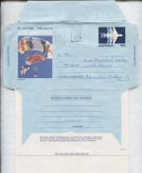 De La Réunion - Histoire Postale AUSTRALIE Aerogramme - Aerogramas