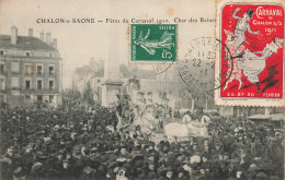 VIGNETTE CARNAVAL De CHALON SUR SAONE - 1911 - OBLITEREE Sur CARTE POSTALE Du CARNAVAL - TRES BON ETAT - Covers & Documents