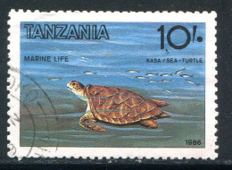 TANZANIE- Y&T N°295- Oblitéré (tortue) - Tanzania (1964-...)