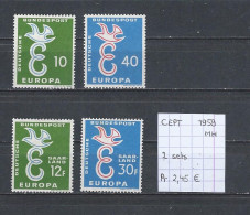 (TJ) Europa CEPT 1958 - 2 Sets (postfris Met Plakker/neuf Avec Charnière/MH) - 1958