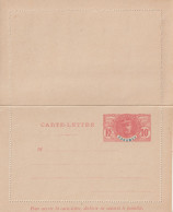 DAHOMEY - ENTIER POSTAL - 1906 - CARTE-LETTRE TYPE FAIDHERBE ! -  ACEP N°CL5a (COTE 2001 = 45 EUR !) - Covers & Documents