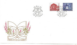 Norge Norway 1983 Buildings, Mi 876-877, FDC - Covers & Documents