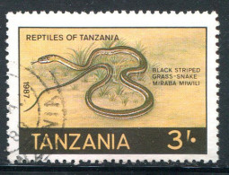 TANZANIE- Y&T N°326- Oblitéré (serpent) - Tanzania (1964-...)