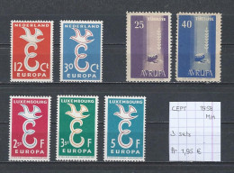 (TJ) Europa CEPT 1958 - 3 Sets (postfris Met Plakker/neuf Avec Charnière/MH) - 1958