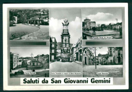 MT159 - SALUTI DA SAN GIOVANNI GEMINI - AGRIGENTO - 5 VEDUTE AUTO CAR 1962 - Other & Unclassified